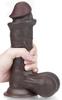 Sliding Skin Dildo 15 X 4.8 Cm Brown - LoveToy SlidingSkin - Realistic Dildos