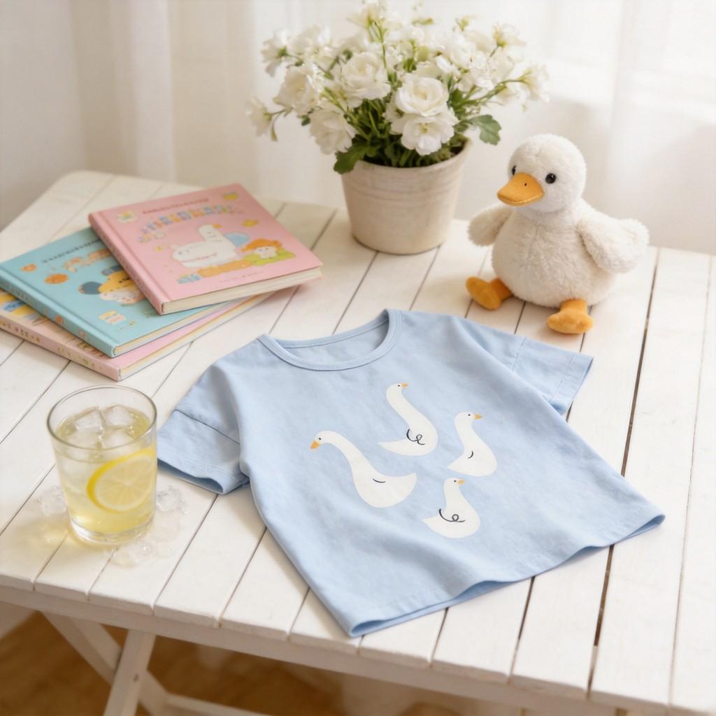 Baby Short Sleeve T Shirt With Cartoon Prints For Toddler Summer Play