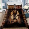 Ancient Egypt Anubis Duvet Cover Set Egyptian Symbol Culture Bedding Sets Vintage Pharaoh Pyramid Boho Tribal Quilt Cover Queen