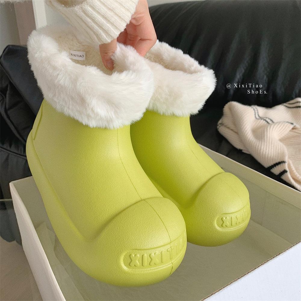 Fashion Colorful EVA Platform Ugg Ankle Winter Boots for Women Thicken Fur Snow Boots 2025 New Cotton Soft Leisure Uggs Original Woman Waterproof Shoe