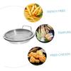 Stainless Steel Cooking Oil Strainer Round Shape Double Handles Reusable Oil Filter Tray Fine Leaking Holes Heat Resistant