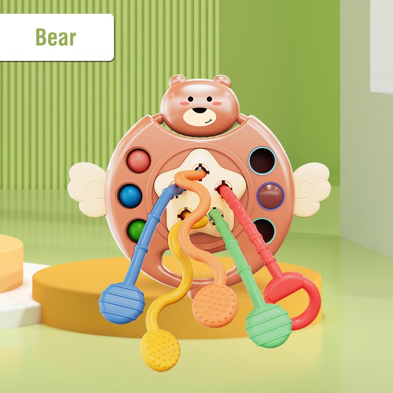 Montessori Silicone Pull String Sensory Toys Baby 0 12 Months Development Educational Learnin Activity Toy Kids 1 To 2 Years