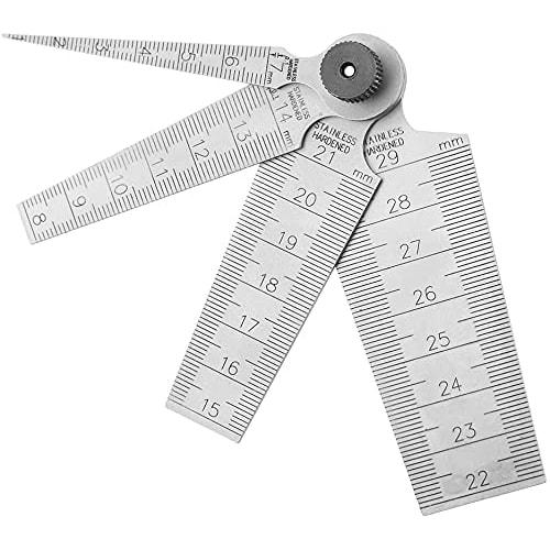 ZOYUBS Stainless Steel Welding Taper Gauge Set, Taper Gauge, Welding Taper Feeler Gauge Ruler, Hole Size Gauge, Gap Gauge, Welding Wedge Feeler Gauge,