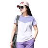 Women's Quick-Dry Color Block Short Sleeve T-Shirt - Slimming, Moisture-Wicking & Breathable for Outdoor & Casual Wear