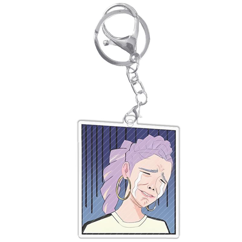 Hunters Demon K-Pop Acrylic Keychain Rumi Funny Emoticon Eating Sushi Anime Characters Gifts Interesting Pendant Decoration Toy