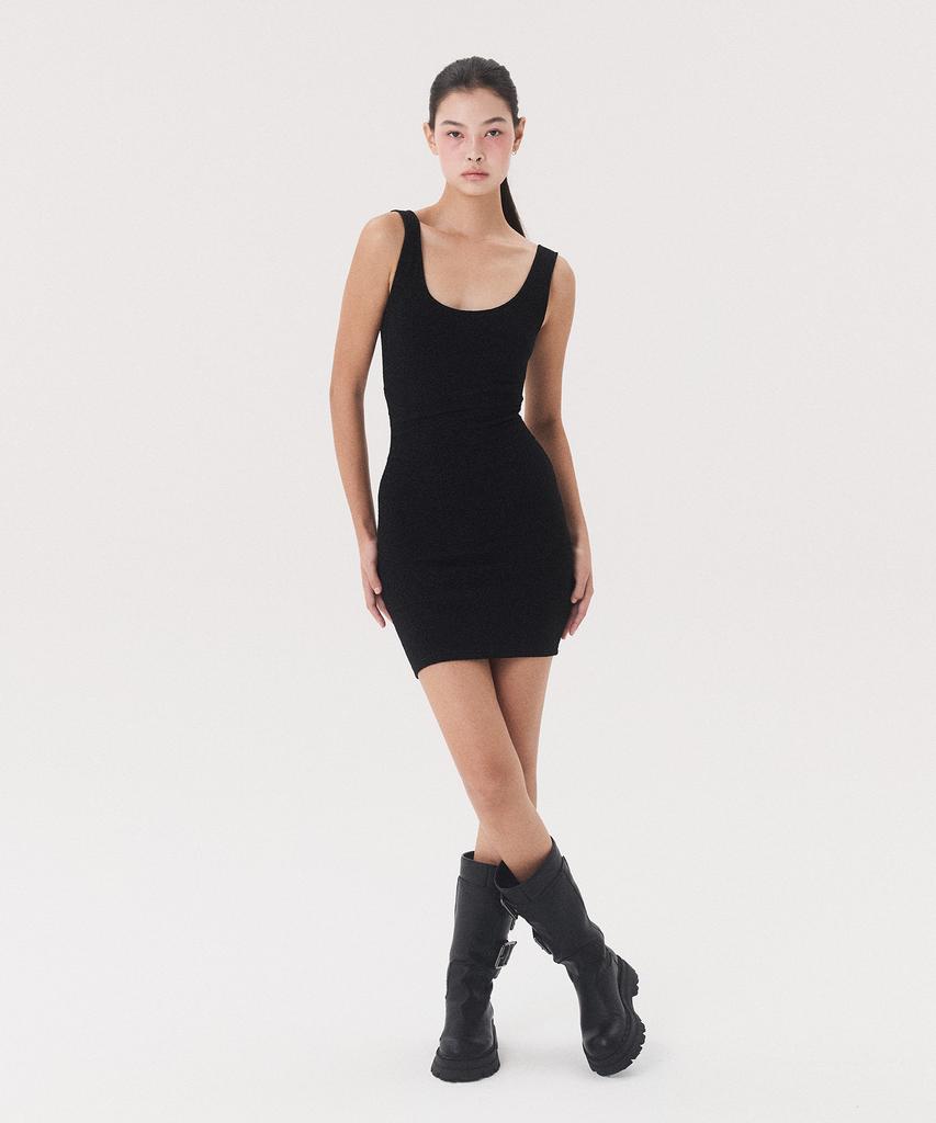 Kkuape Glitter Bustier Mini Onepiece _Black
