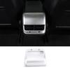 Silver Rear Air Vent Outlet Cover Trim Frame Accessories For 17-21 Tesla model 3