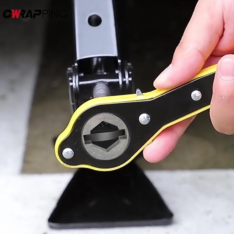 Heavy Duty Ratchet Wrench Labor-saving Closed Handle Motorcycle Repair Ergonomic Grip Tire Buckle Removal Auto Accessories