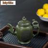 350ml Klassiska Yixing Lila Lera Tekannor Handgjord Drake Fenix Kanna Rå Malm Grön Lera Vattenkokare Zisha Teset Cha Hantverk Gåvor Gåva