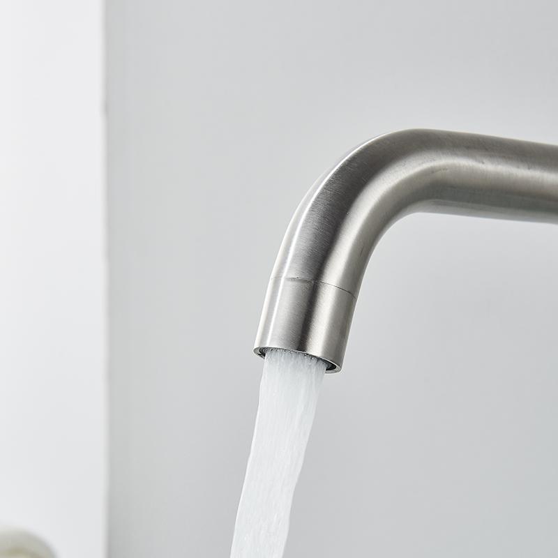 Basin Faucet Wall-mounted Sink Faucet Bathroom Single Faucet Hot and Cold Mixing Faucet Sink Universal Swivel Faucet