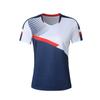 Badminton Clothes Outfit Short Sleeve Updated Blue Color Gentlemen's and Ladies's Quick-Drying Summer Table Tennis Wear Training Com Practical Use