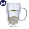250/350/450 ml Przezroczysty kubek do kawy Podwójna ścianka Izolowany uchwyt Szklany kubek do picia Prezent na Boże Narodzenie