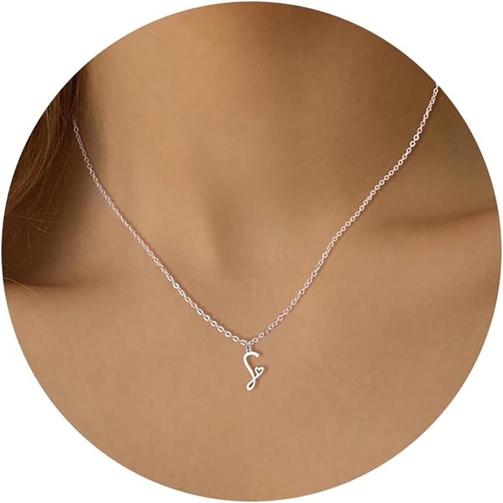 Stainless Steel Luxury Letter Necklace - Women's Stylish Clavicle Chain