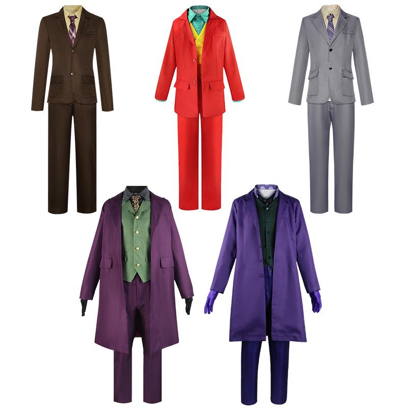 Batman The Dark Knight Joker Cosplay Costume - Heath Ledger Purple Halloween Outfit