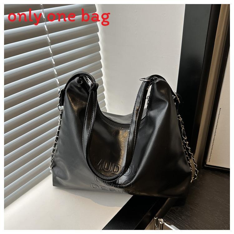 Korean Style Unisex Fashion Letter Embossed Pu Shoulder Bag For Daily Use