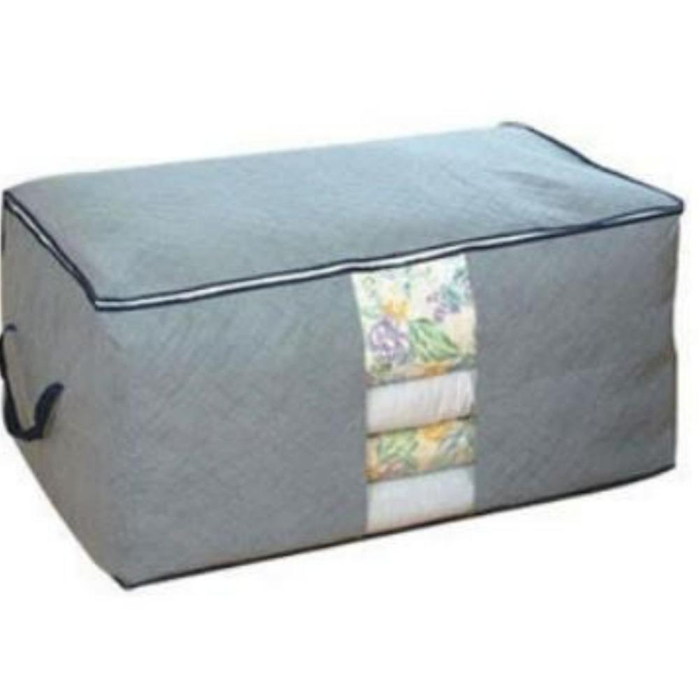 with Reinforced Handle Clothes Storage Bag Foldable Cotton Quilt Bags  For Blankets Bedding