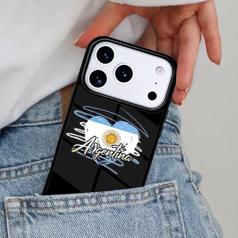 Argentina Flag Phone Case for iPhone 16e 15 14 13 12 17 Pro Max Plus Air 17pro Cover Coque