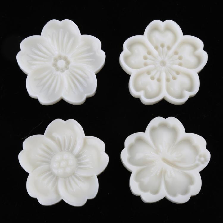 DIY Mooncake Moulds Hibiscus Shaped Baking Accessories Mooncake Tools for Baking