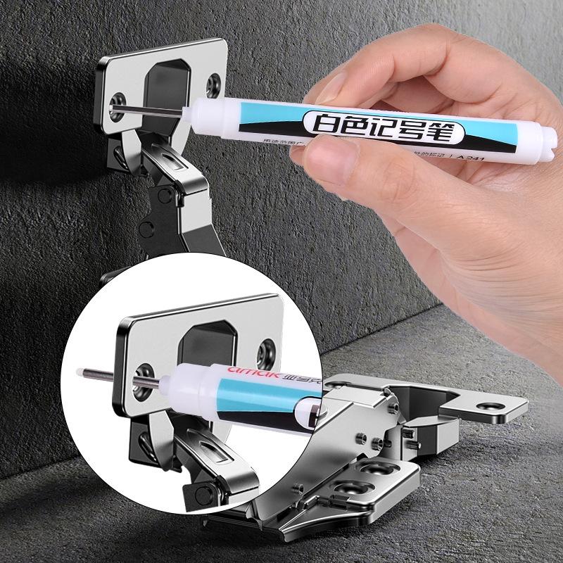1/3Pcs White Permanent Marker Pens 0.7/1.0/2.5MM Paint Marker For Wood Rock Plastic Leather Glass Stone Metal Deep Hole Marker