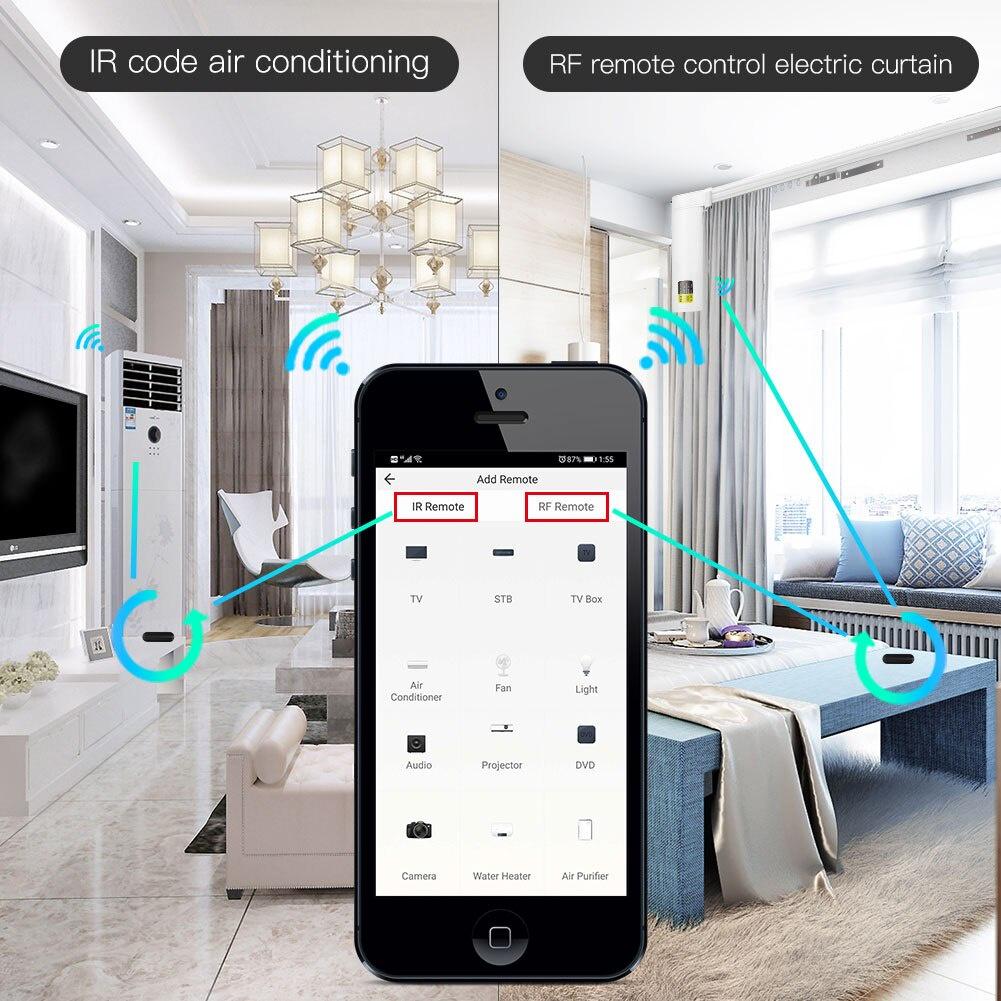WiFi RF IR Control Multifunction Remote Control Tuya Device Smart Life Application Voice Control Via Alexa Google Home