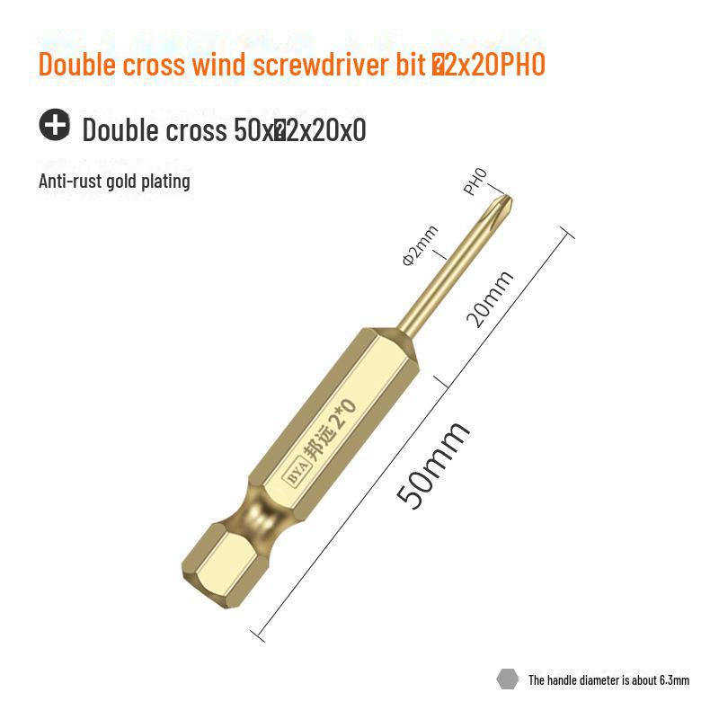 Bangyuan Magnetic Double-Head Cross Head Electric Screwdriver & Hand Drill Bit