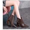 Fashion Pointed Toe Block Heel Short Cone 2025 New Fashion Booties Fashion Boots High Heel Temperament Women's Boots