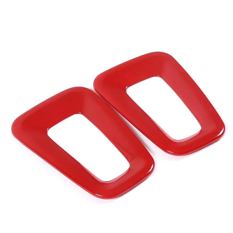 

For Rivian R1T R1S 2022-2025 ABS Carbon Fiber Car Seat Back Hook Panel Decorative Cover Interior Car Accessories червоний