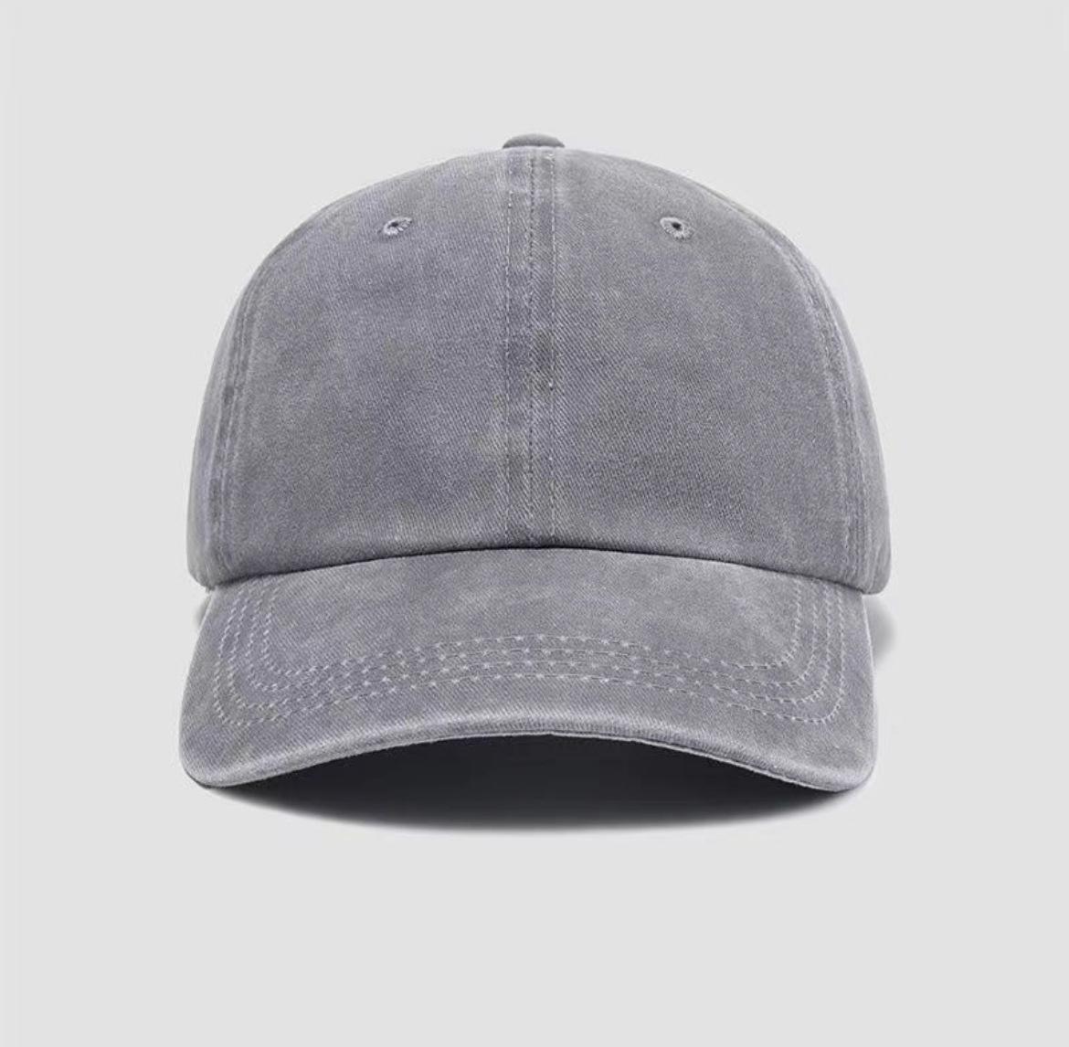 Watergewassen Oude Eendebekpet, Zachte Top voor Lente en Zomer, Retro Gebogen Klep, Veelzijdige Casual Outdoor Pet Adjustable gray