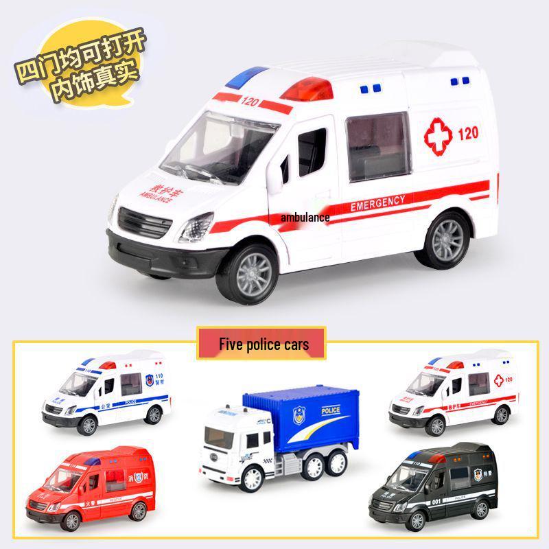 TikTok Influencer Children's Educational Boy Cars: Inertial Engineering Vehicle and Street Stall Toys