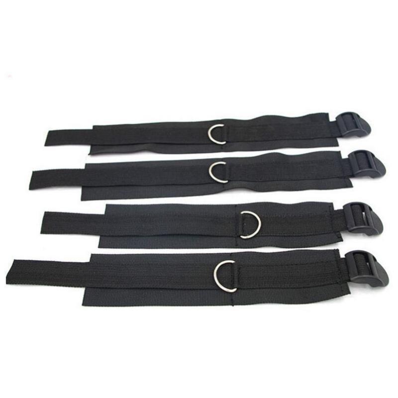 Svart 1 set Sexleksaker Vuxenleksaker Alternativa leksaker Sängbandage Enkelt bandage handledsmanschetter ankelmanschetter