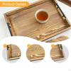 Rustic Wooden Tray for Meal , Ideal Appetizers, Breakfasts, And Country Dinners. The