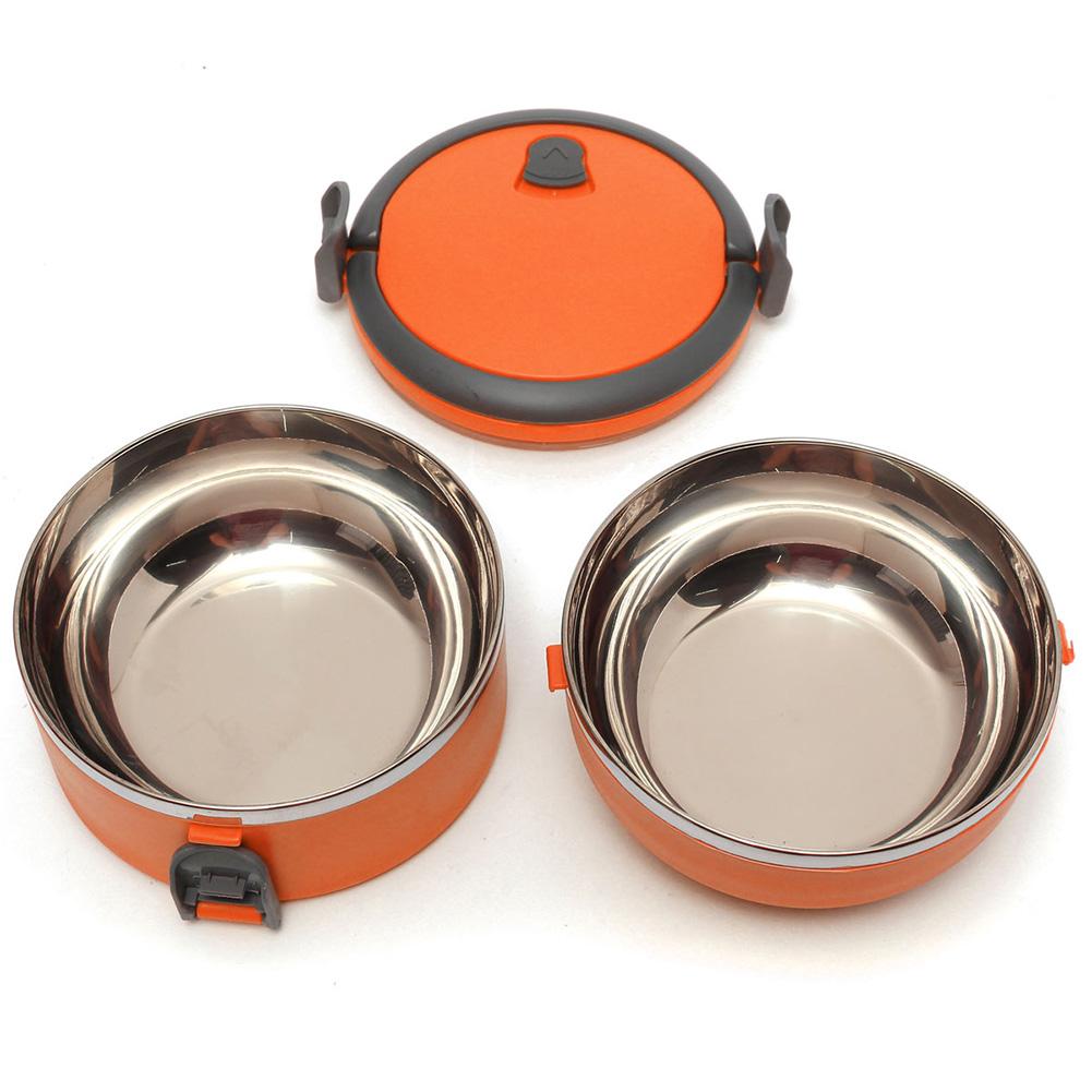 Stainless Steel Bento Lunch Box Lunch Box with 2 Compartments for Students Workers Business Men