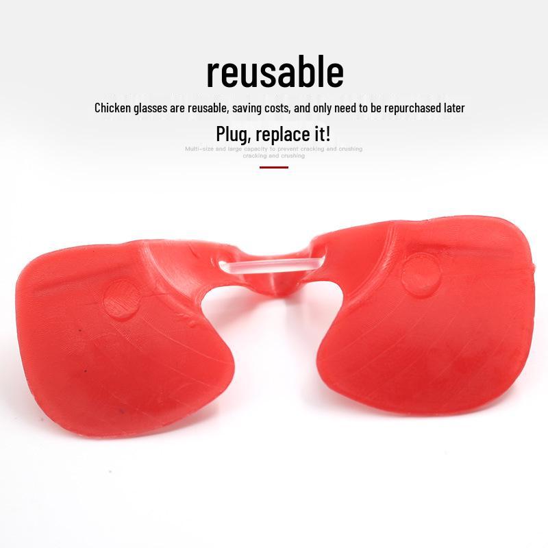 Large Anti-Pecking Chicken Glasses with Holes for Roosters