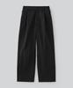 Pabeulega Clips One-Pleat Curved Pants (Black)