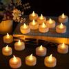 Flameless Flickering LED Tea Light Candles Battery Operated Warm Yellow/White Electronic Tealight For Aniversary Wedding Decor