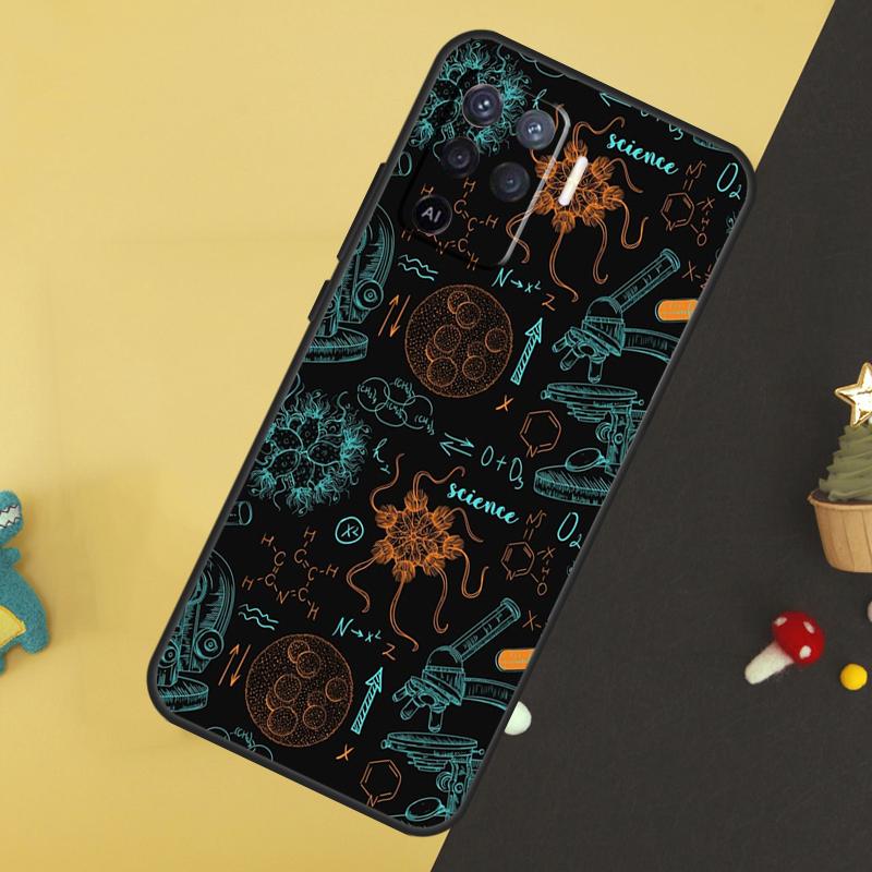 Biology and Chemistry Case For Oppo A60 A80 A40 A15 A16 A17 A57 A94 A74 A54 A76 A96 A18 A38 A58 A78 A98 A5 A6 Pro