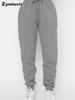 Women's Fall Winter Casual Solid Color Fleece Lined Long Sleeve Pants