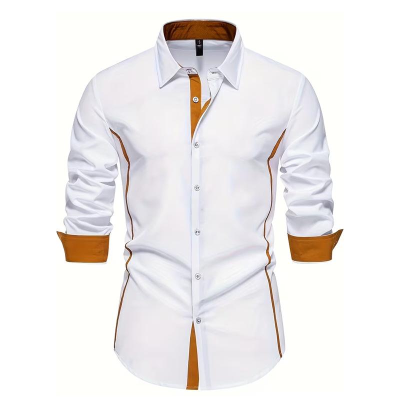 Spring And Autumn Men'S Long Sleeve Shirt