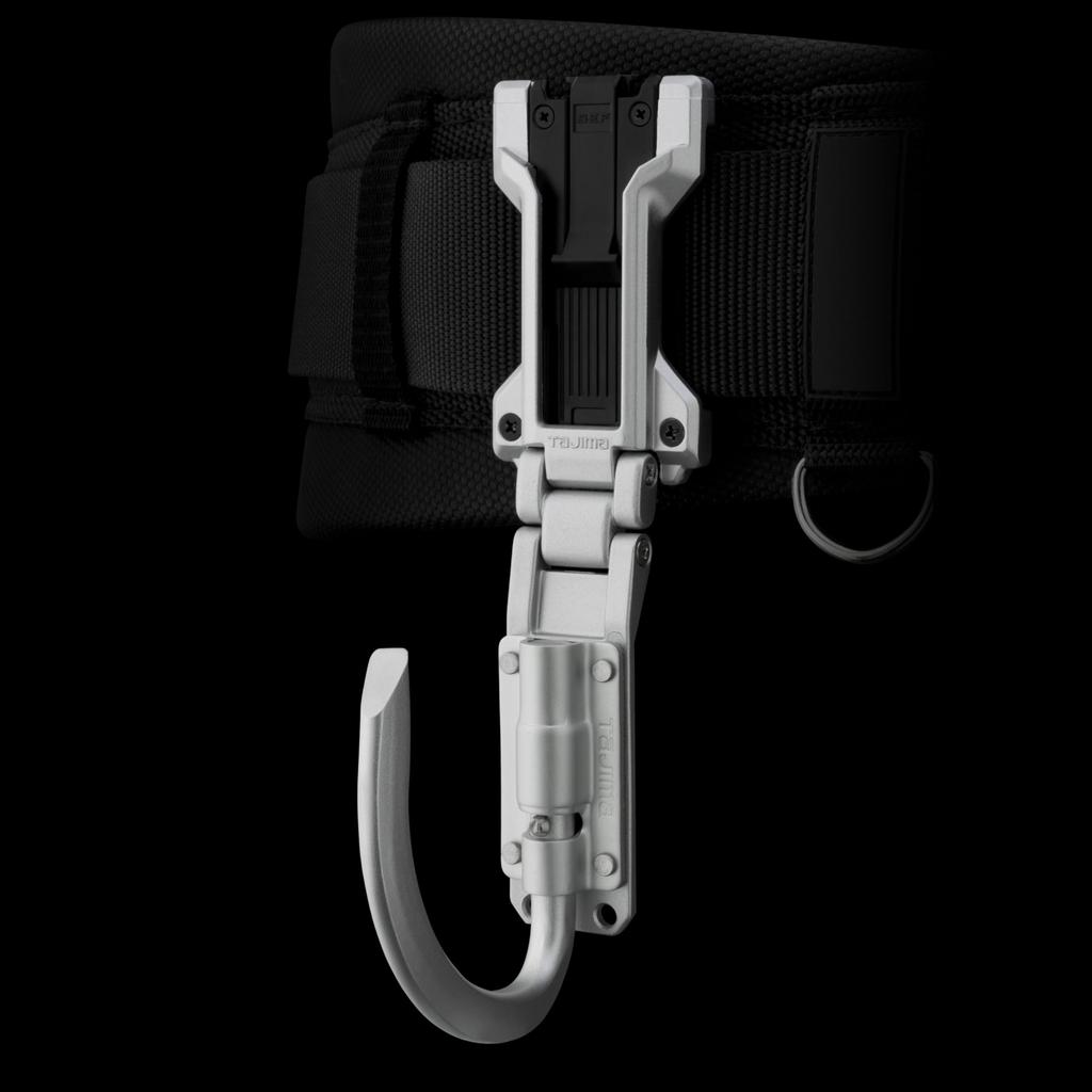 Tajima Safe System Safety Holder for Waist Metal The upper and lower sections can be freely The wide design with guides makes it easy to insert the