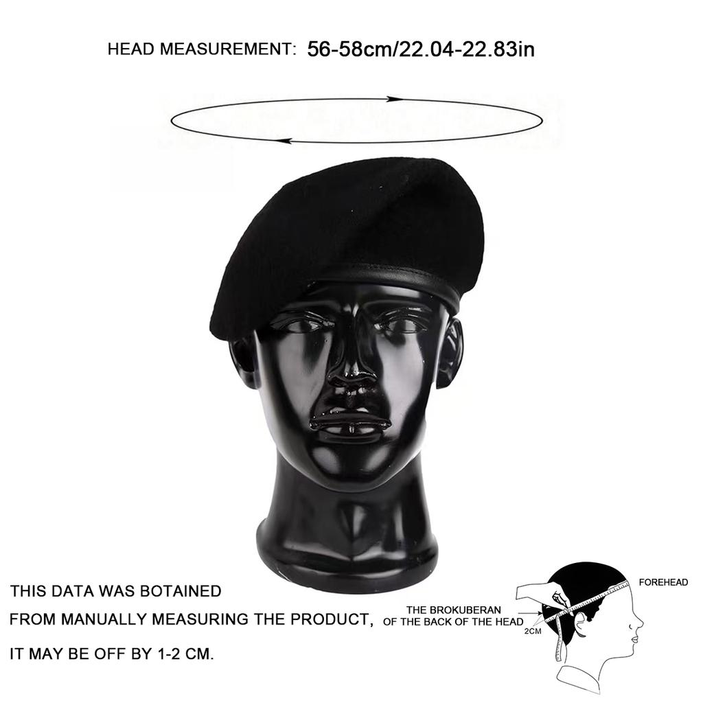 Painters British Color Plain Color Solid Woolen Men Hats Side Buckle Flat Cap Spring And Autumn Hip Hop Style Street Style Urban Street Style Berets