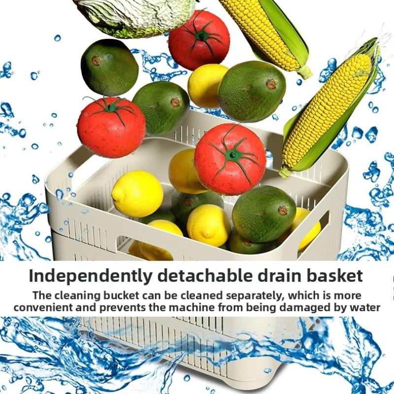 Fully Automatic Household Vegetable Washing Machine Multi purpose Oxygen Cleaning Machine for Fruits Vegetables Chopsticks