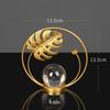 Sculpture Statue Crystal Ball Iron Art Desktop Decoration for Hotel Cabinet
