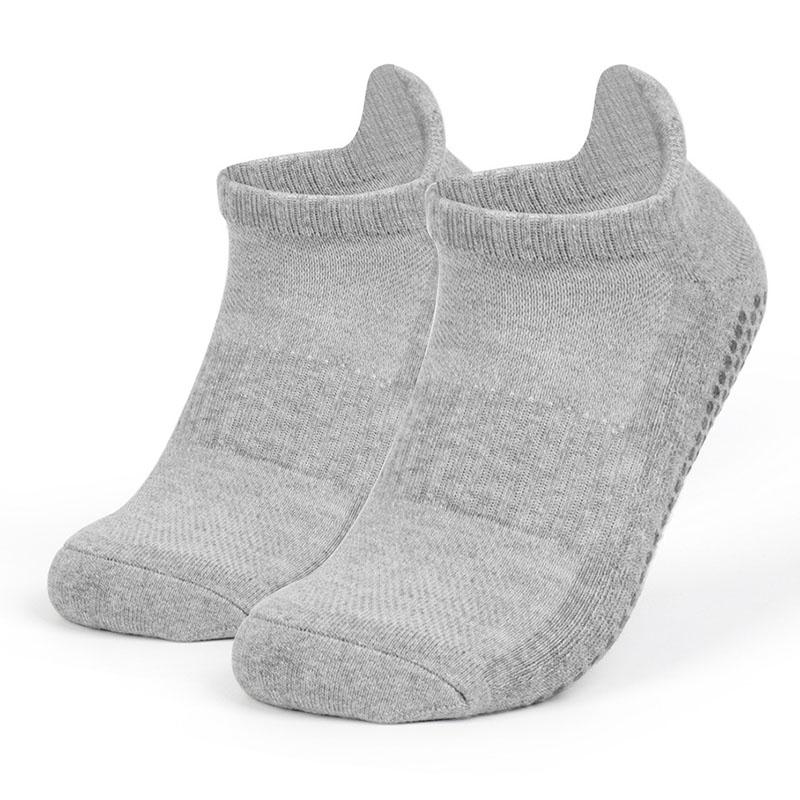 

Женские и мужские спортивные нескользящие носки для йоги с ручками, нескользящие больничные противоскользящие махровые носки для занятий балетом, пилатесом, фитнес-упражнениями L US 11-13 EU42-46