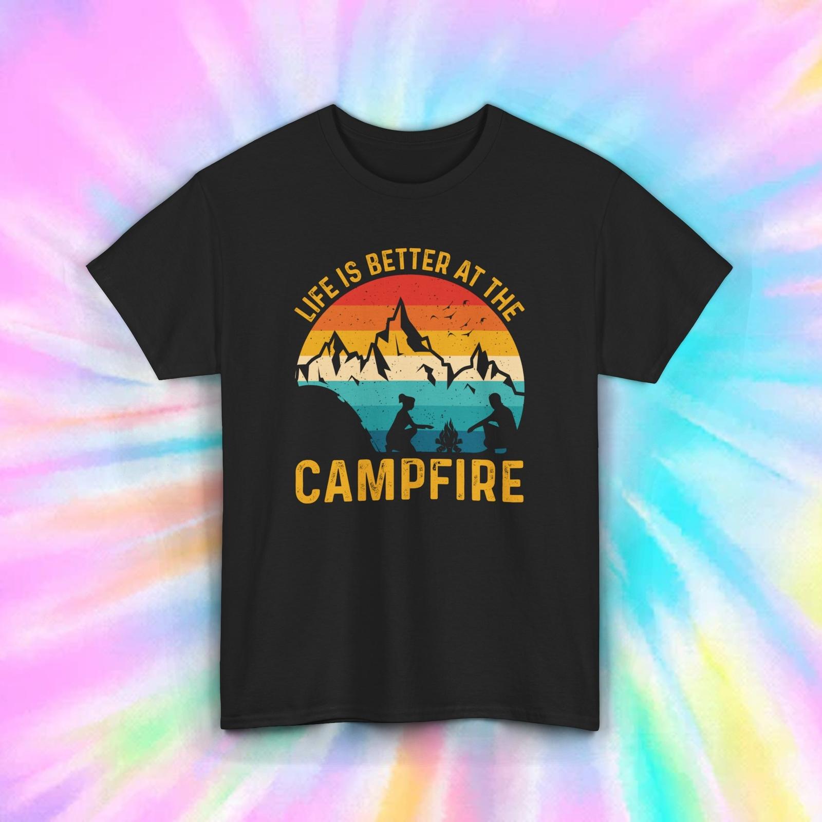 Campfire Life T-Shirt | Outdoor Camping Graphic Tee | Nature Lovers Gift | S-5XL XXXXL