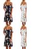 Usa Women Floral Off Shoulder Sling Dress For Effortless Casual Beach Style