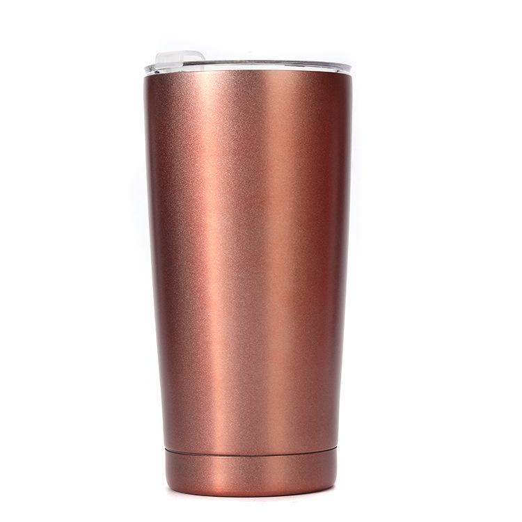 20oz Stainless Steel Car Cup, Double-layer Stainless Steel Thermos Cup, Portable Car Ice-cold Cup