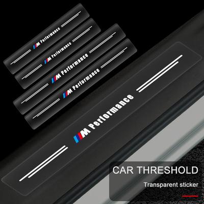 4Stk. Auto Einstiegsleisten Schutz Transparent Dekoratives M LOGO Abzeichen 3D Aufkleber Für M Performance E36 E46 E60 E90 E91 E92 E93 F30 F20 X1 X3 X5 X6 X7