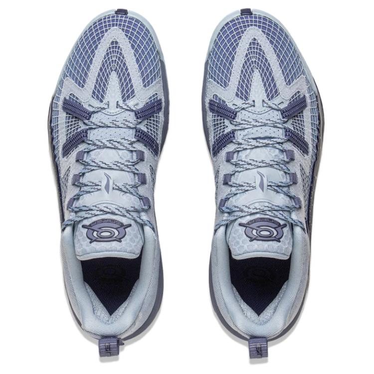 New LiNing Defeat Wu Guerrilla 1 Super V2 Shock Absorbers Rebound Low top Basketball Shoes Men's Cloud Blue ABFV021-2