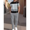 3D Navy Anchor Pattern Men's Set Summer Crew Neck Short Sleeve Shirt With Casual Trousers Two-Piece Set Casual Men's Set