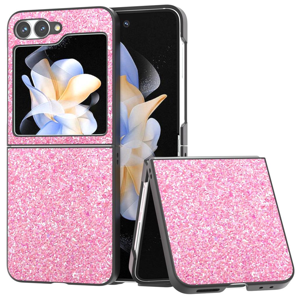 For Samsung Galaxy Z Flip7 FE 5G/Z Flip6 5G Case Colored Glitter Leather+PC Shockproof Phone Cover